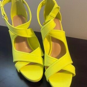 Beautiful Neon Heeled Summer Sandal - image 1